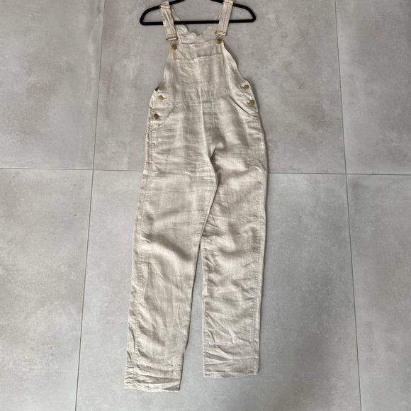 SSO BY DANIELLE 100% LINEN OVERALLS - Picture 2 of 13